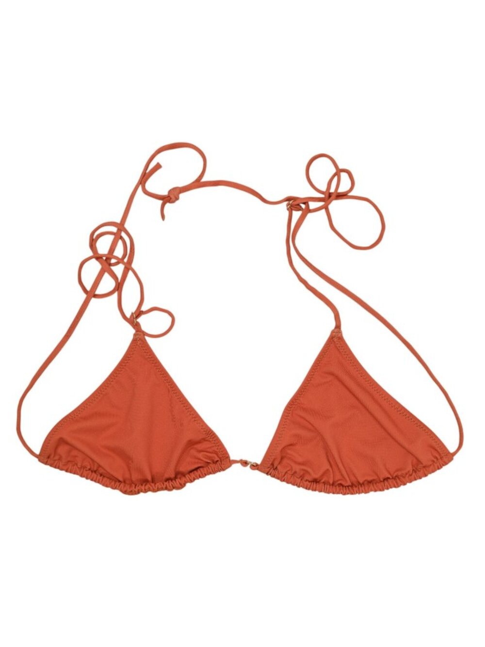 Heavy Manners Double String Bikini Top in Orange